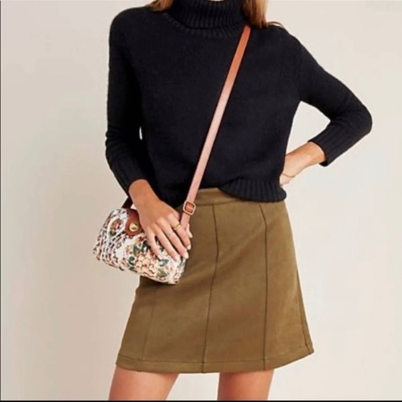 Anthropologie Dresses & Skirts - Anthropologie Maeve Faux Suede Skirt